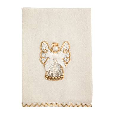 Mud Pie White Christmas Embroidery Towel - Mud Pie