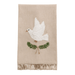 Mud Pie White Xmas Embroidered Towel - Mud Pie