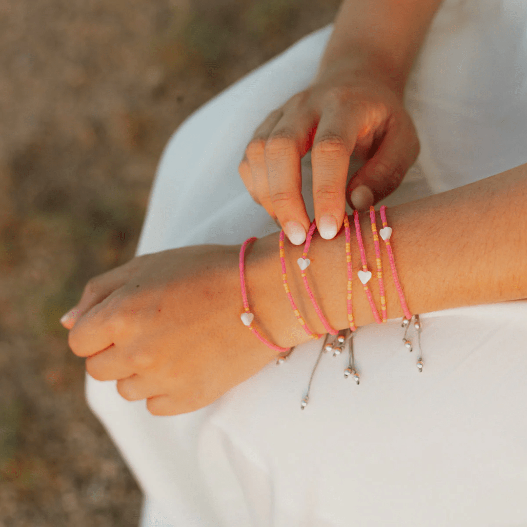 My Saint My Hero Hope Morse Code Bracelet - Pink/Orange - My Saint My Hero