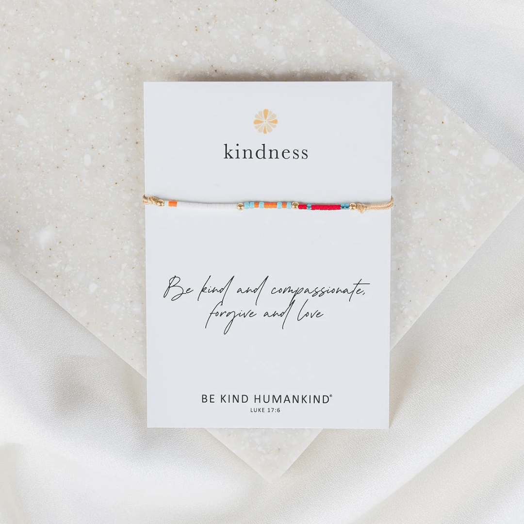 My Saint My Hero Kindness Morse Code Bracelet - Tan/Multi - My Saint My Hero