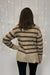 Mystree Stripe Turtle Neck Sweater - Mystree