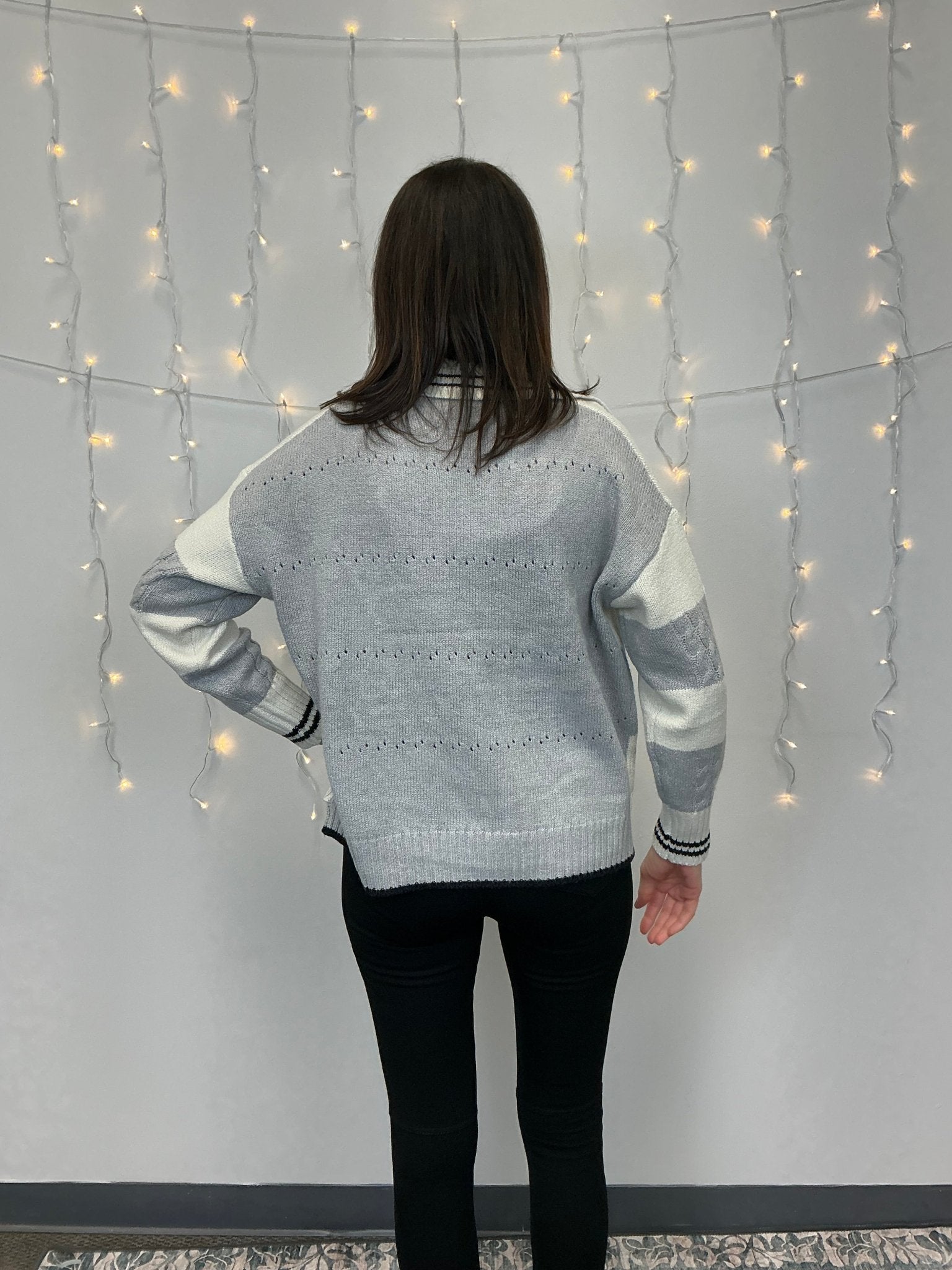 Mystree V - Neck Multistripe Sweater - Mystree