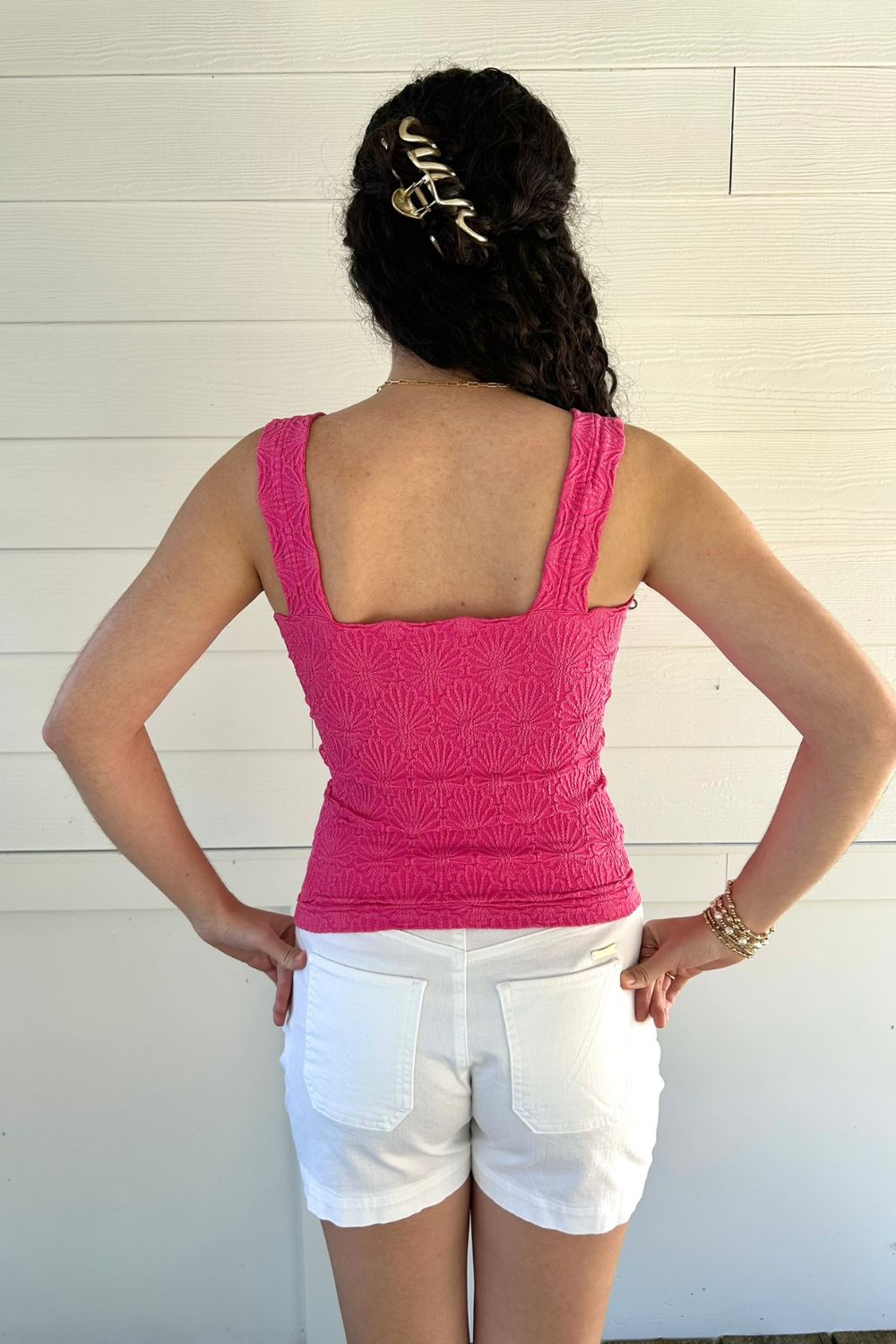 NikiBiki Lace Textured Square Top - NikiBiki