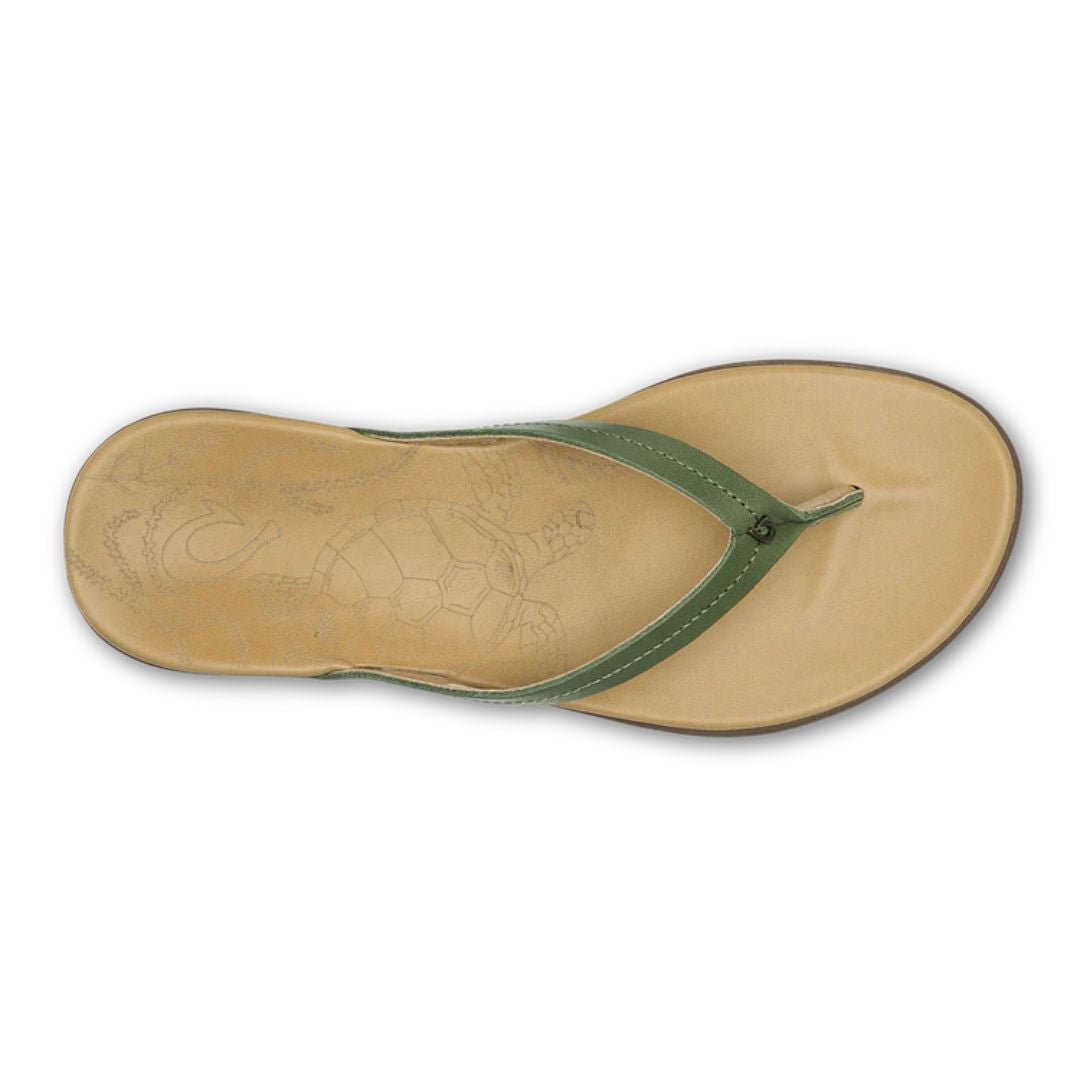 Olukai Honu Flip Flops - Green Olive/Golden Sand - Olukai