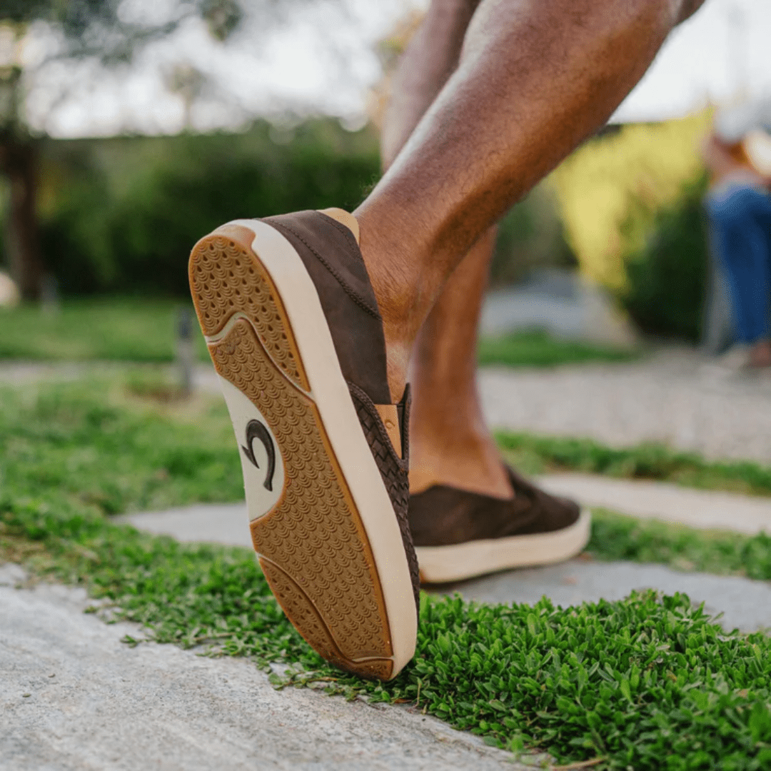Olukai Lae'ahi Lauhala Sneaker - Dark Java - Olukai