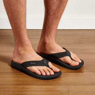 Olukai Men's Ohana Flip Flops - Black/Dk Shadow - Olukai