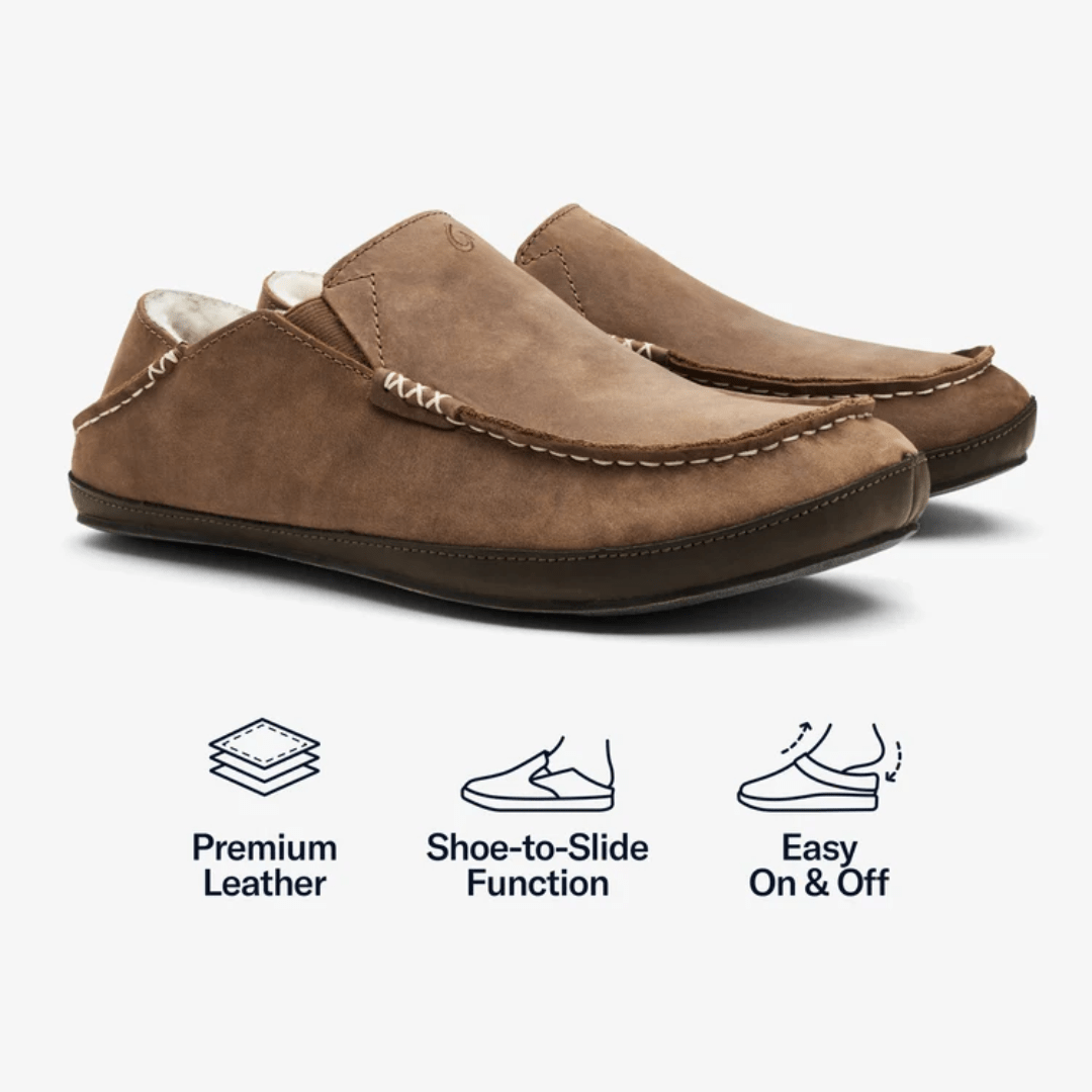 Olukai Moloa Slippers- Toffee/ Dark Wood - Olukai
