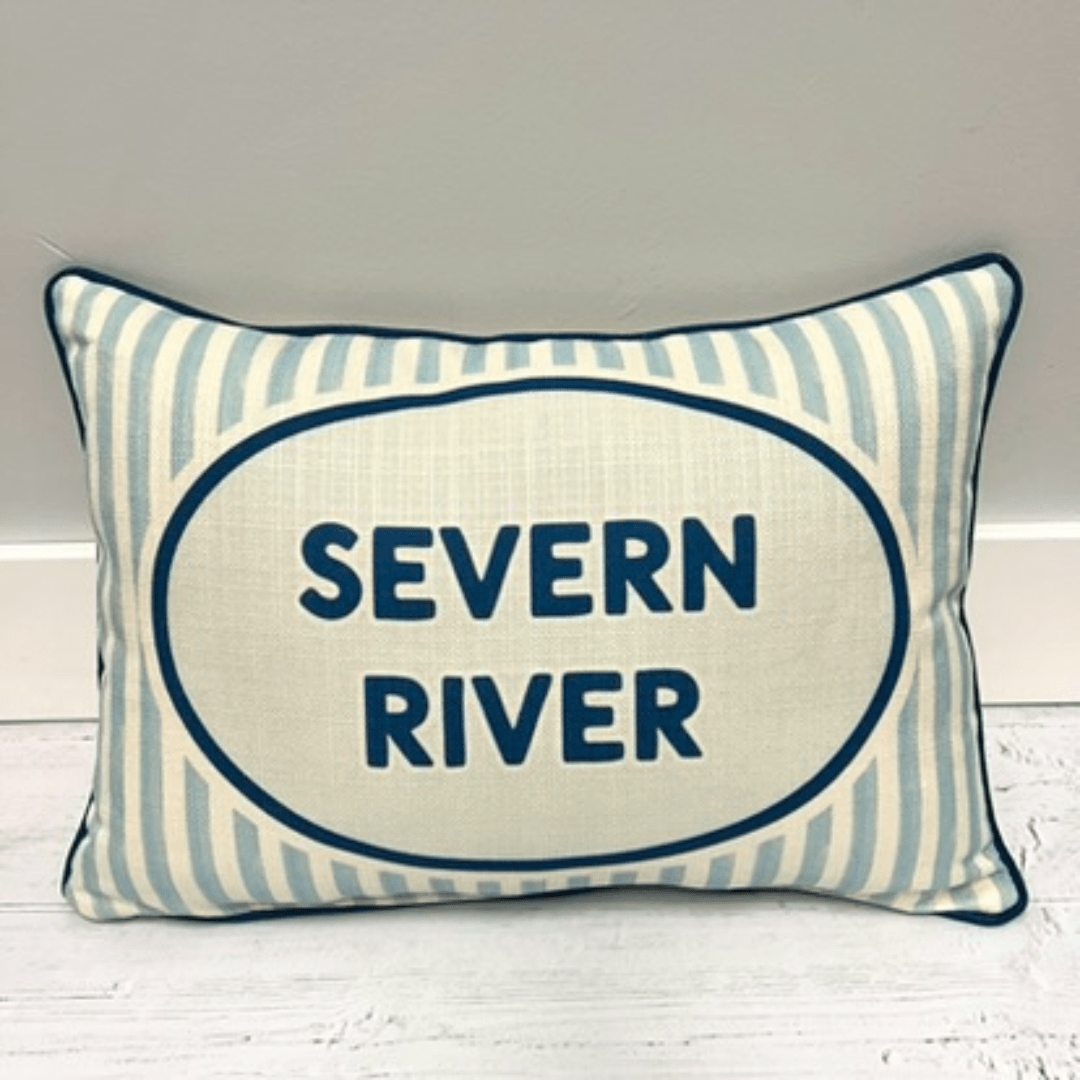 Oval Stripe Beach Pillow - Little Birdie