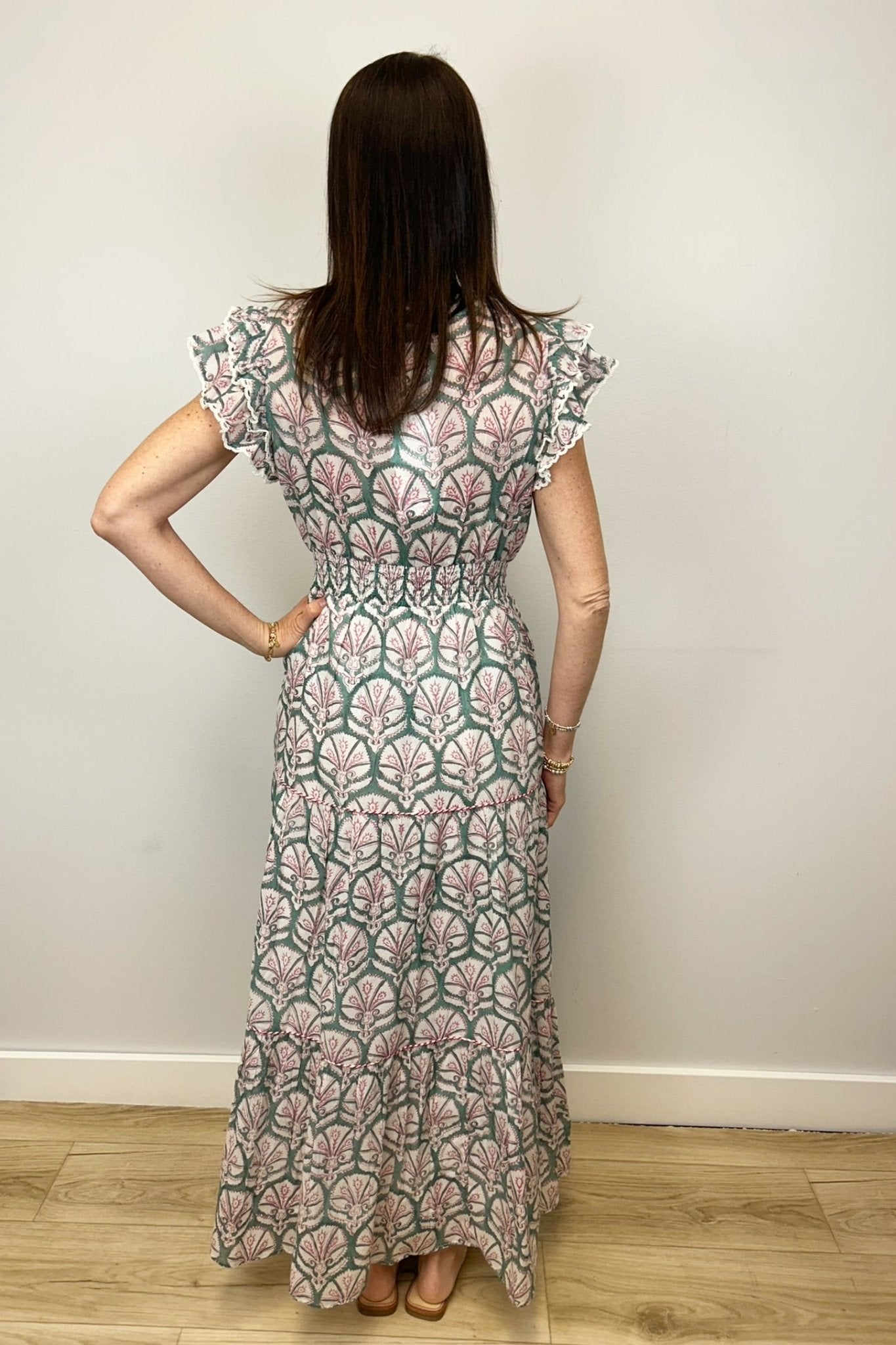 Piccola Alecia Maxi Dress - Magnolia Green - Piccola