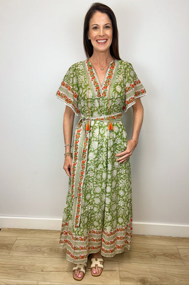 Piccola Julie Maxi Dress - Palm Breeze - Piccola