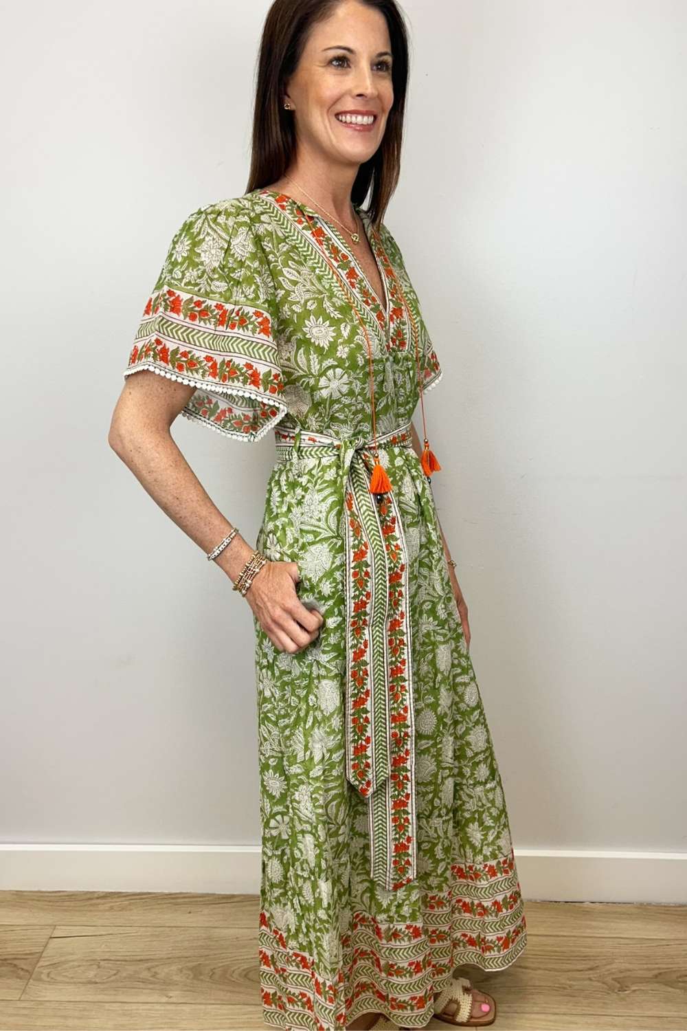 Piccola Julie Maxi Dress - Palm Breeze - Piccola