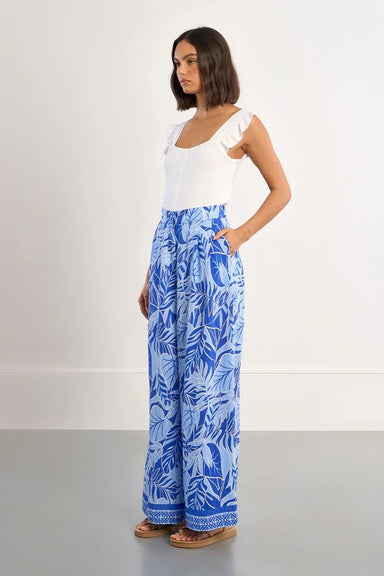Playa Wide Pant Beliz Blue - Molly Bracken