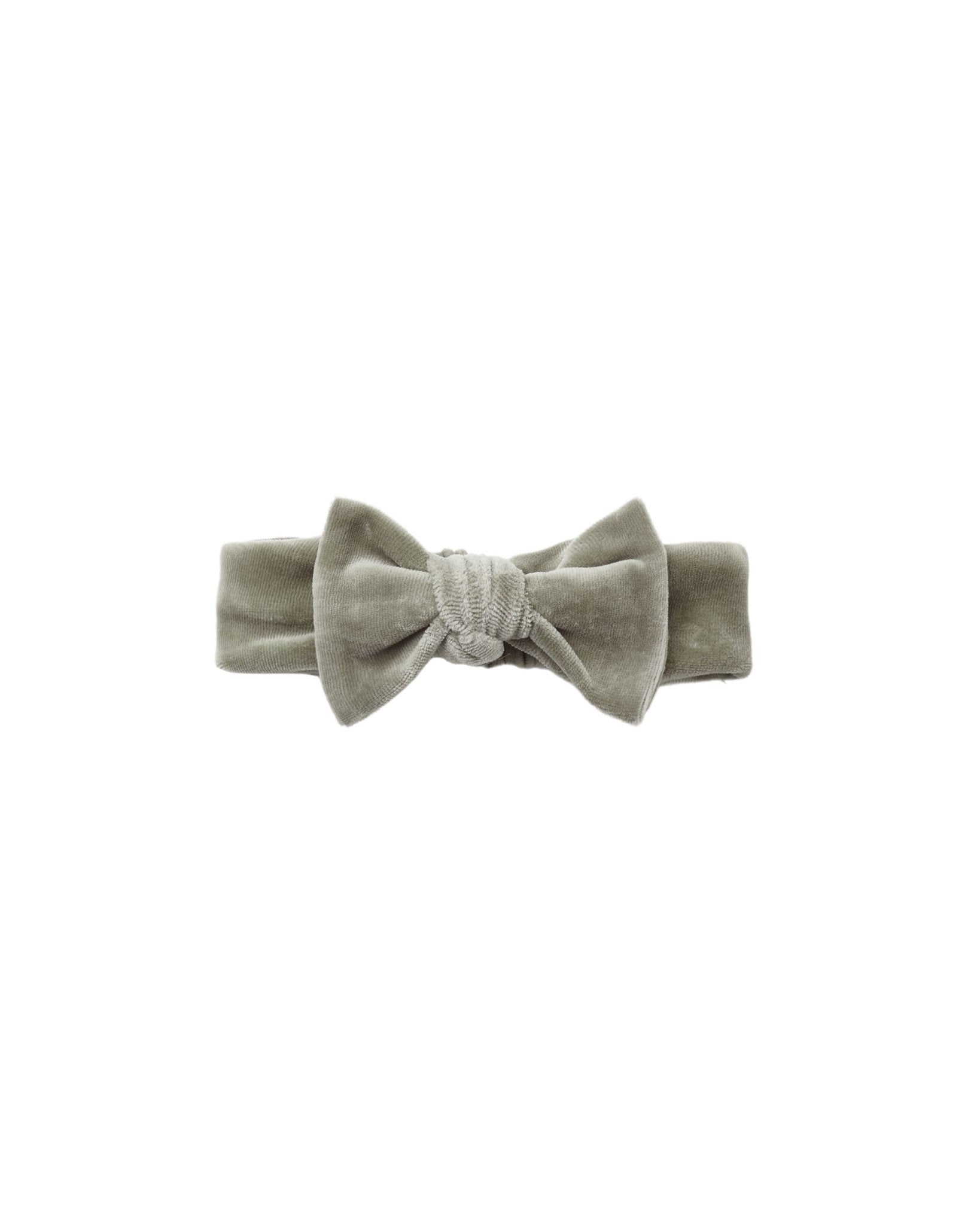 Quincy Mae Velour Bow Headband - Spruce - Rylee + Cru