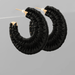 Raffia Flat Hoops - Golden Stella