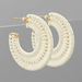 Raffia Flat Hoops - Golden Stella