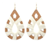 Raffia/Wood Teardrop Earrings - Golden Stella