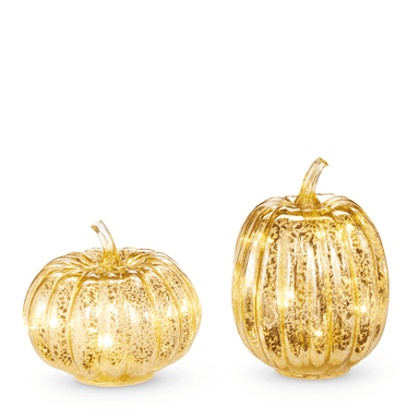 Raz Lighted Gold Glass Pumpkins - Raz Imports, Inc.