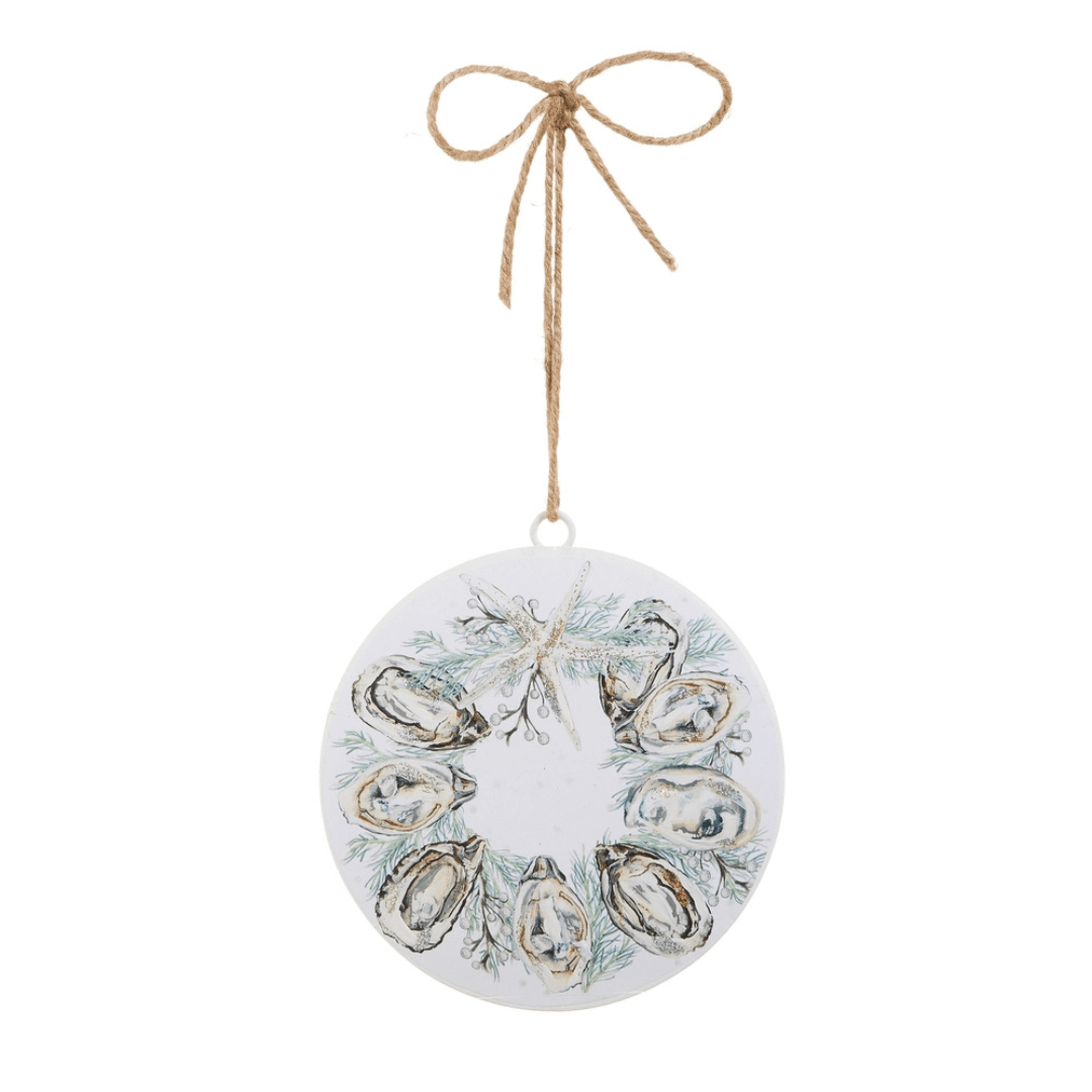 Raz Seaside Oyster Wreath Disc Ornament - Raz Imports, Inc.