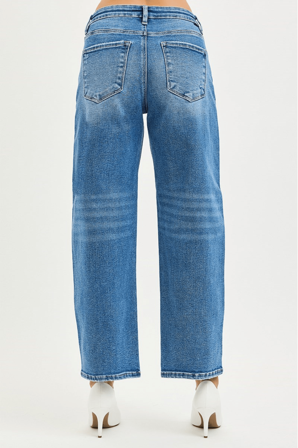 Risen High Rise Crop Barrel Jeans - Risen Jeans