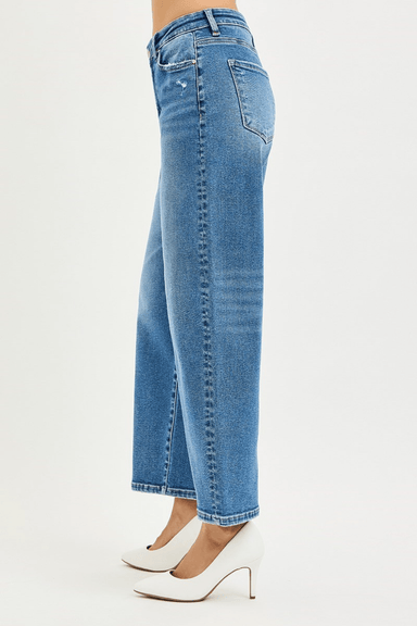 Risen High Rise Crop Barrel Jeans - Risen Jeans