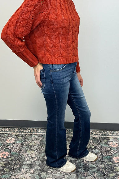 Risen Jeans High Rise Boot Cut - Dark Wash - Risen Jeans