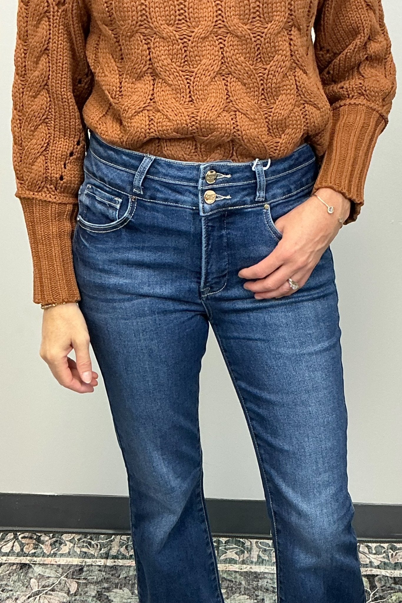 Risen Jeans High Rise Boot Cut - Medium Wash - Risen Jeans