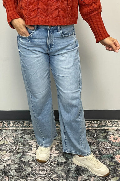Risen Jeans High Rise Crop - Light Wash - Risen Jeans