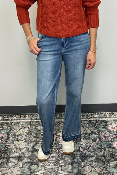 Risen Jeans High Rise Crop - Medium Wash - Risen Jeans