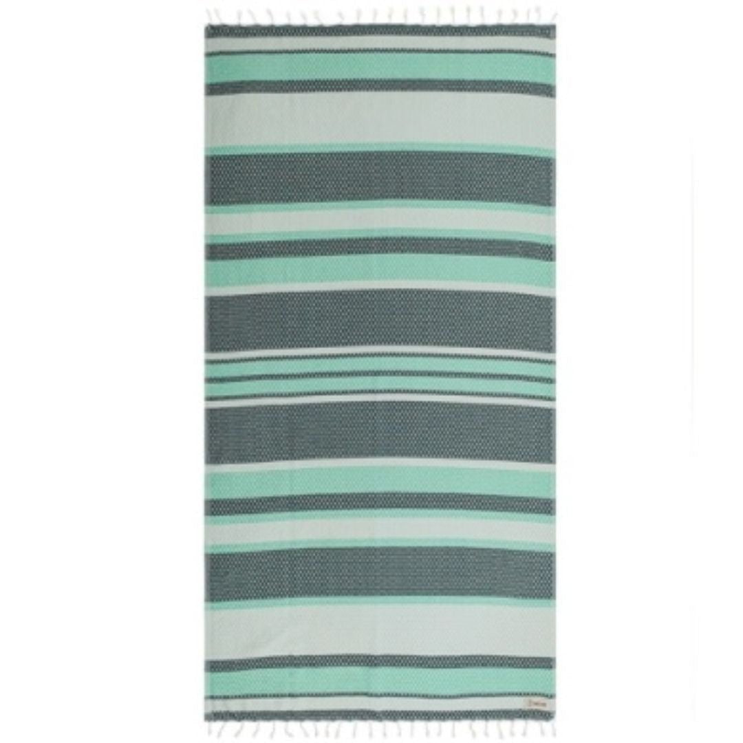 Sand Cloud Sand Resistant Towel - Jade Dobby Stripe - Sand Cloud