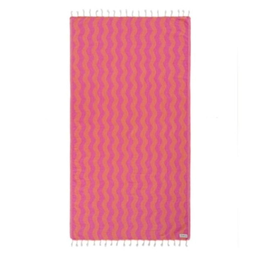 Sand Cloud Sand Resistant Towel - Rumble Waves Coral - Sand Cloud