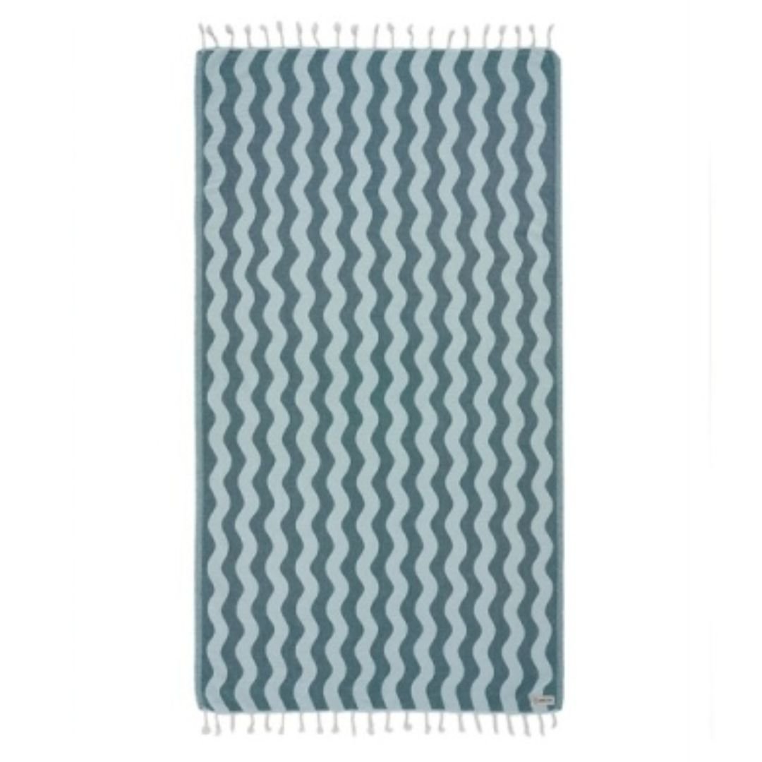 Sand Cloud Sand Resistant Towel - Rumble Waves Teal - Sand Cloud