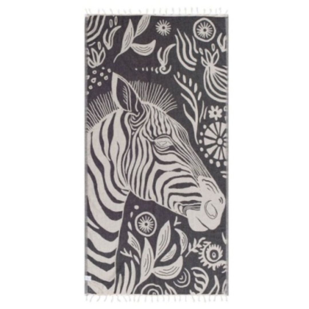 Sand Cloud Sand Resistant Towel - Zizzy The Zebra - Sand Cloud