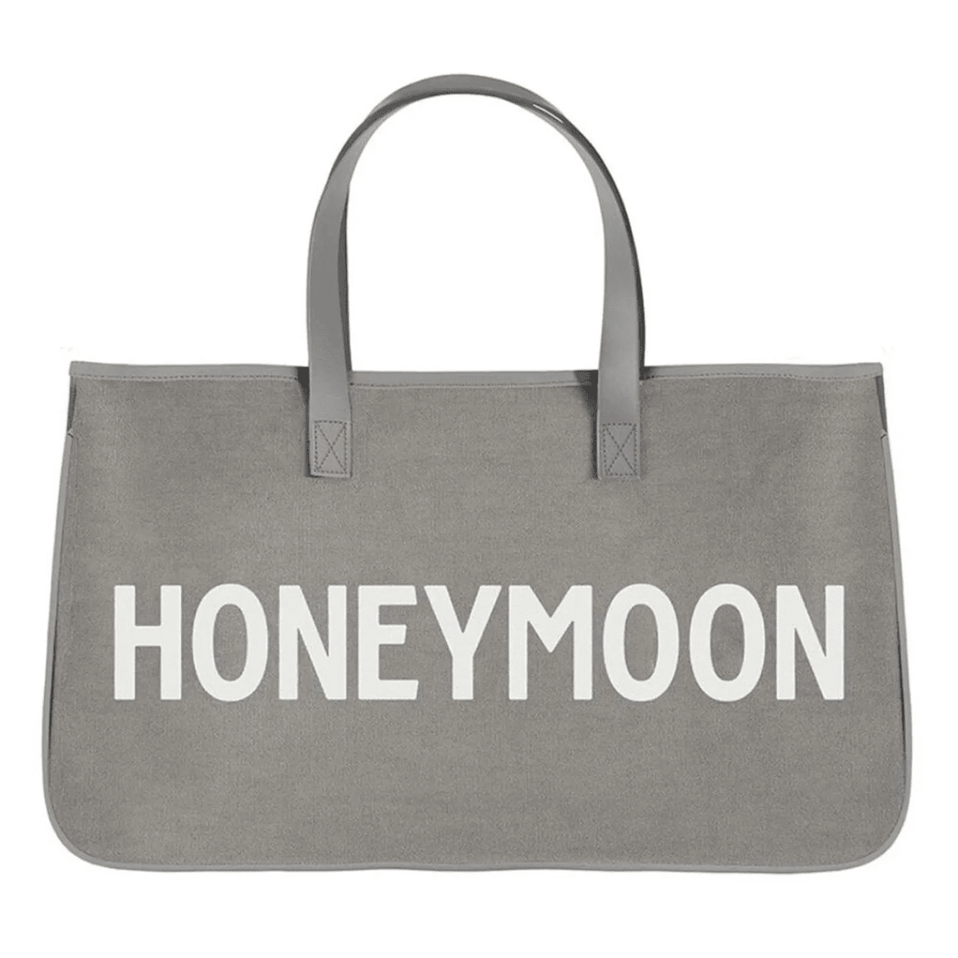 Santa Barbara Grey Canvas Tote - Honeymoon - Santa Barbara Design Studio