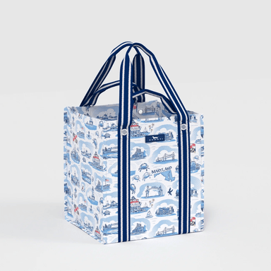 Scout Bagette Market Tote- Maryland Toile - Scout by Bungalow