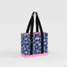 Tote bag with sea-themed pattern on a white background