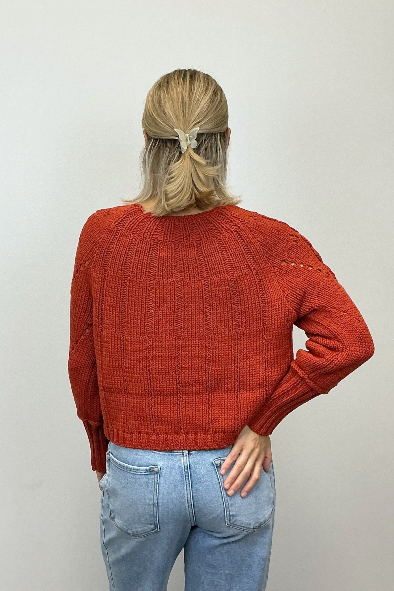 Six Fifty Alexa Boat Neck Sweater - Brick - Six Fifty