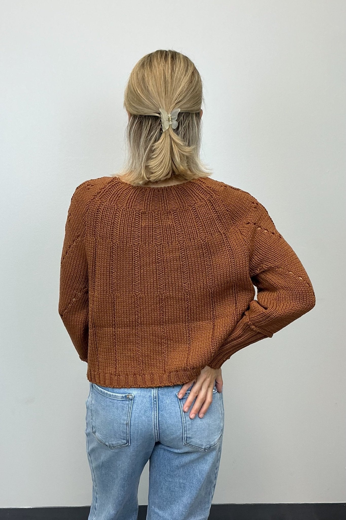 Six Fifty Alexa Boat Neck Sweater - Rust - Six Fifty