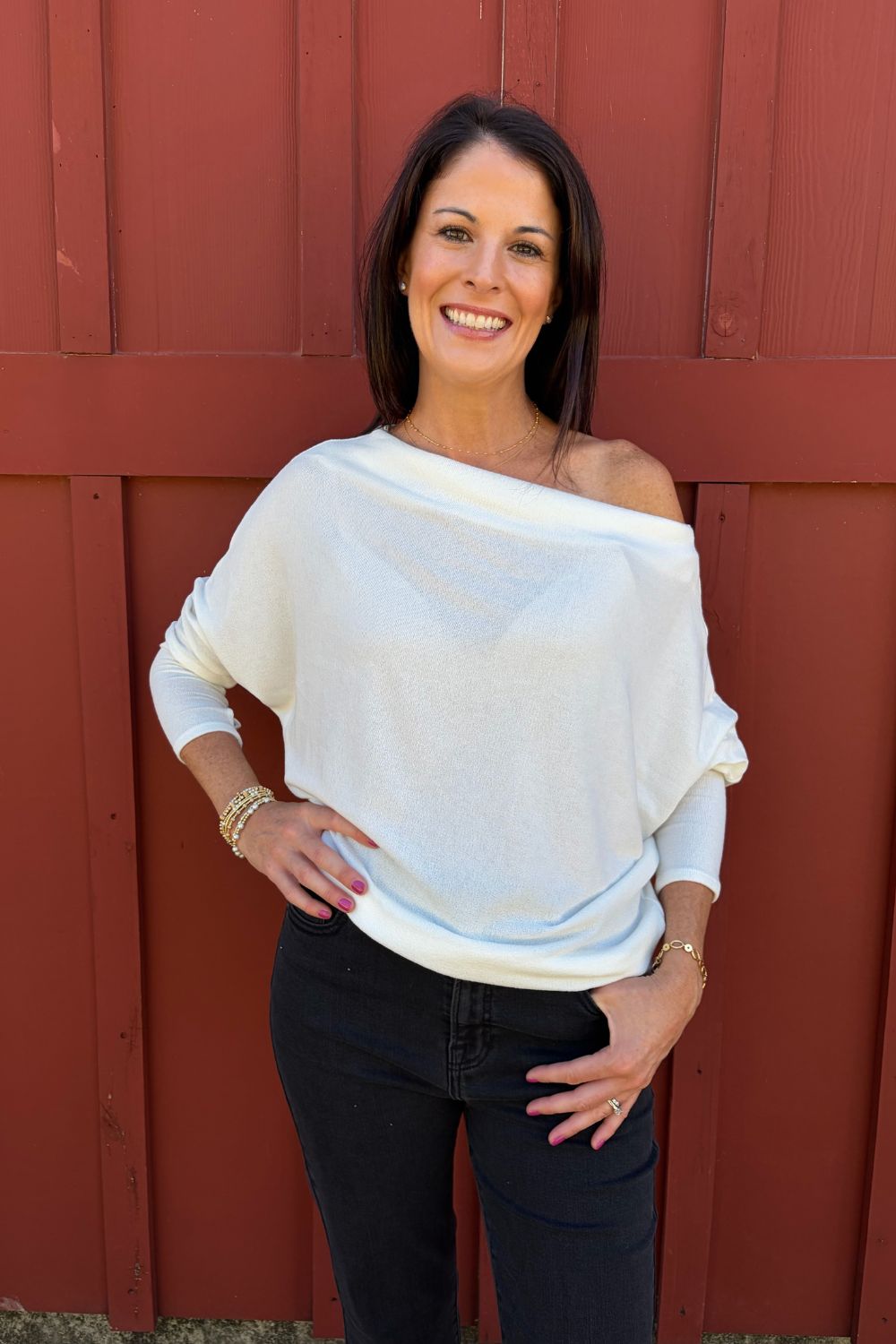 Six Fifty Anywhere Top In Ivory - Six Fifty