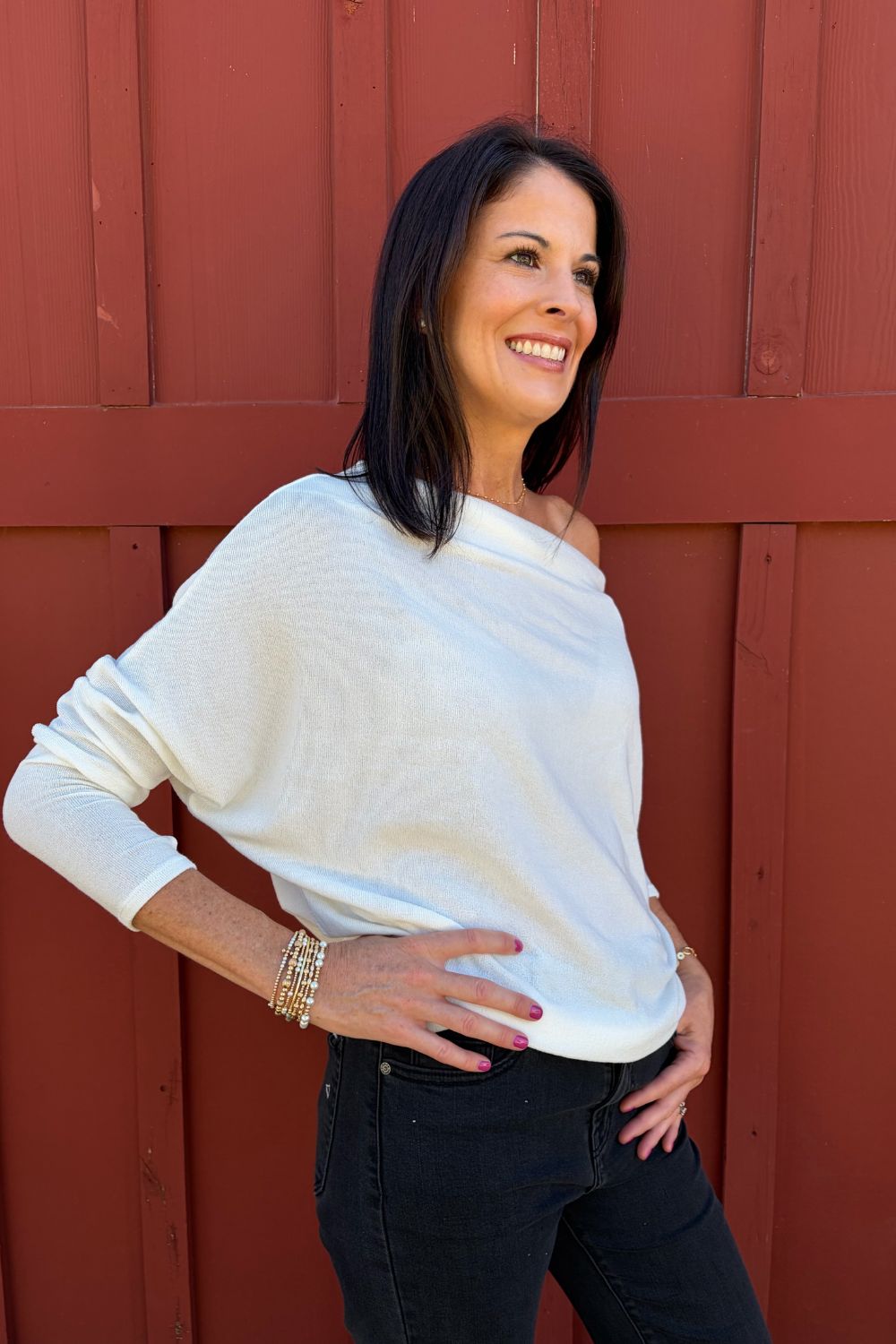 Six Fifty Anywhere Top In Ivory - Six Fifty
