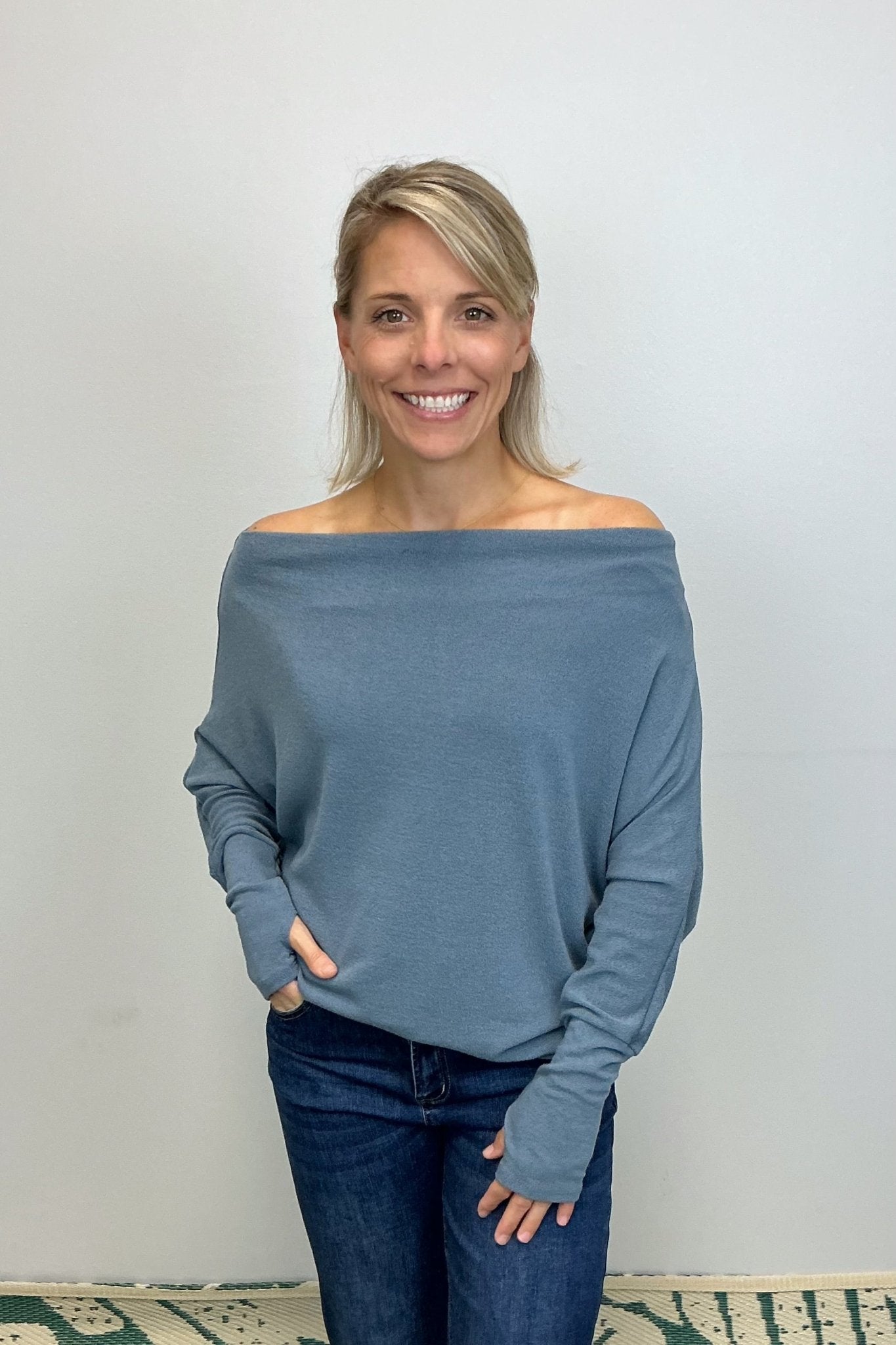 Six Fifty Anywhere Top - Stormy Blue - Six Fifty