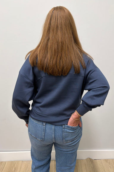 Six Fifty Scuba 1/4 Zip In Navy - Six Fifty