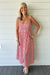Sleeveless Stripe Dress - Red - Zoe and Claire