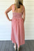 Sleeveless Stripe Dress - Red - Zoe and Claire