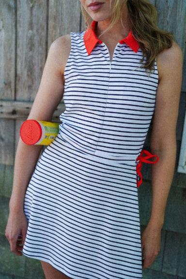 Smith & Quinn Easton Dress- White Navy Stripe - Smith & Quinn
