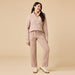 Softies Cable Knit Marshmallow 1/2 Zip with Tapered Pant Coco - Softies