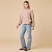 Softies Cable Knit Marshmallow Funnel Neck Double Zip Jacket Coco - Softies