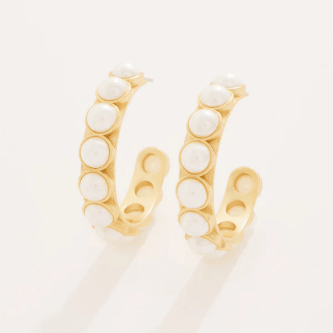 Spartina Anna Pearl Hoop Earrings - Spartina