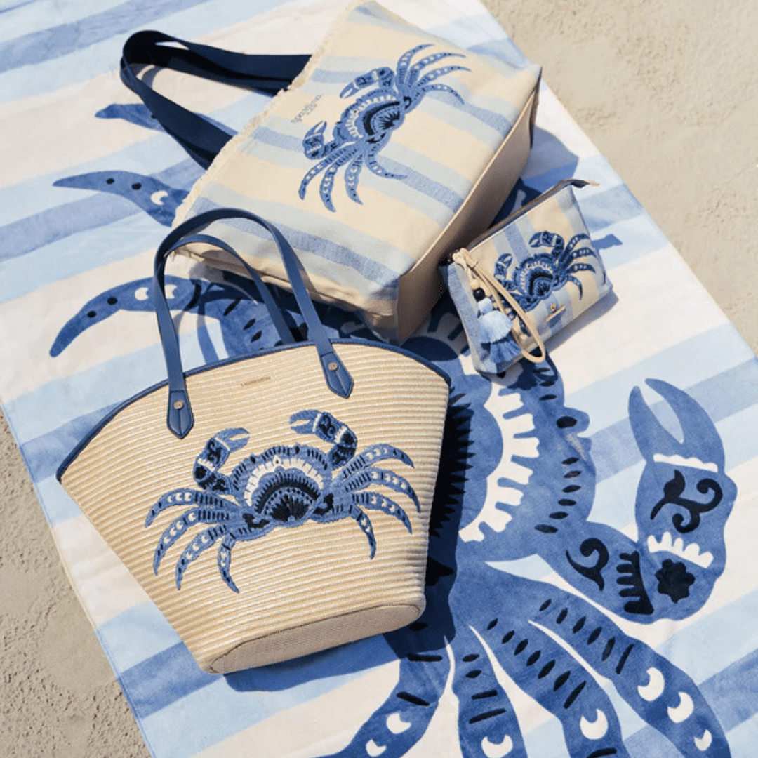 Spartina Beach Towel - Blue Crab - Spartina