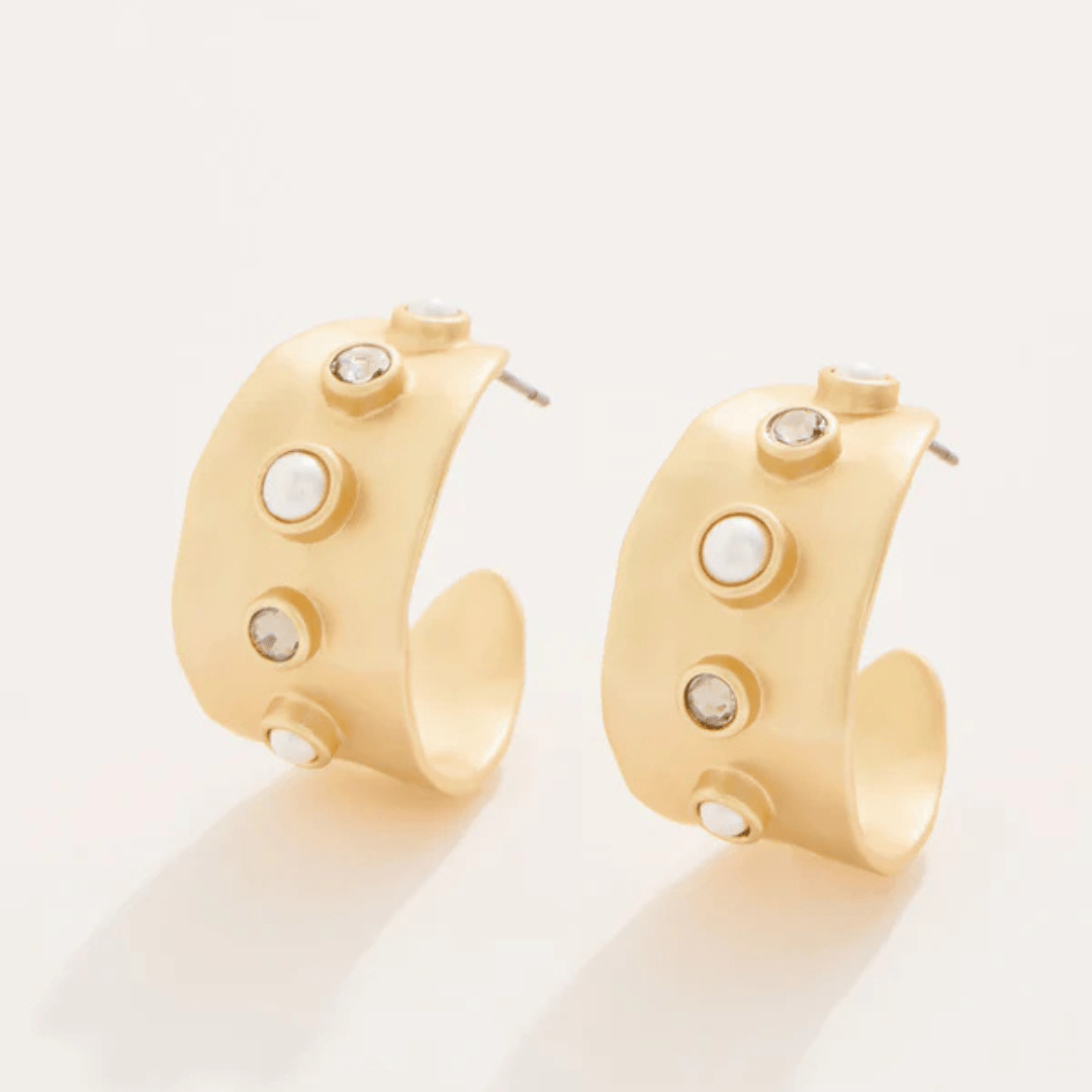 Spartina Estate Hoop Earrings - Black - Spartina