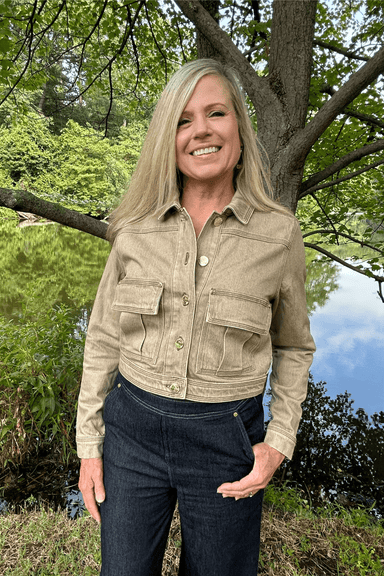 Spartina Kiersten Denim Jacket- Salted Ash - Spartina